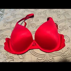 Bright red Victorias Secret push up bra - 36B